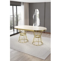 Galaksı Serisi Oval Vazo Ayaklı Masa - 11