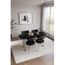 SELENİT OVAL GÜMÜŞ SERİSİ 4 KİŞİLİK MASA TAKIMI - 8