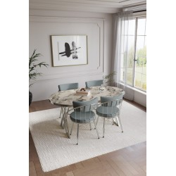 SELENİT OVAL GÜMÜŞ SERİSİ 4 KİŞİLİK MASA TAKIMI - 11