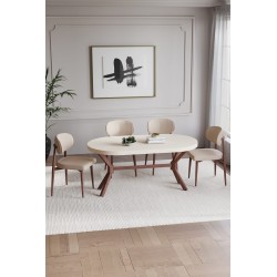 POLO AHŞAP GÖRÜNÜMLÜ 4 KİŞİLİK MASA TAKIMI - 2