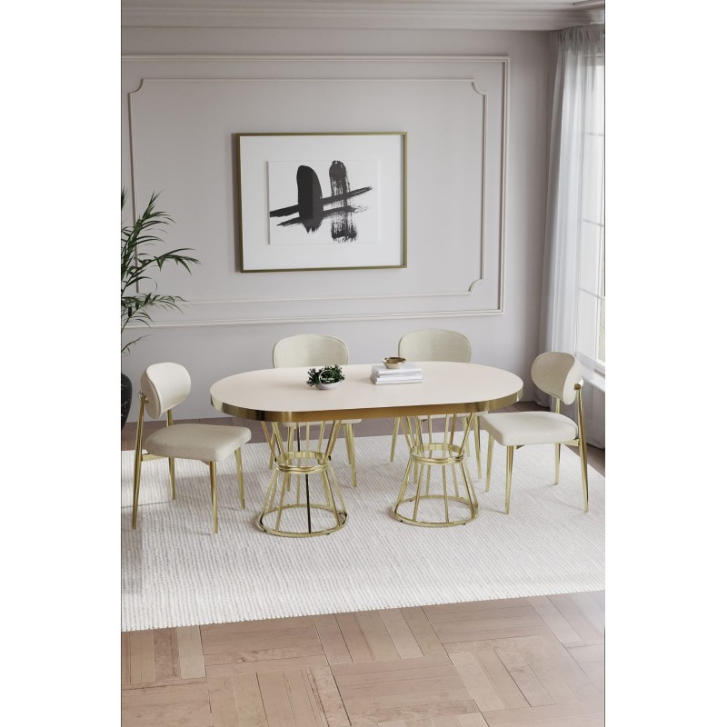 POLO BOHEM GOLD 4 KİŞİLİK MASA TAKIMI - 2