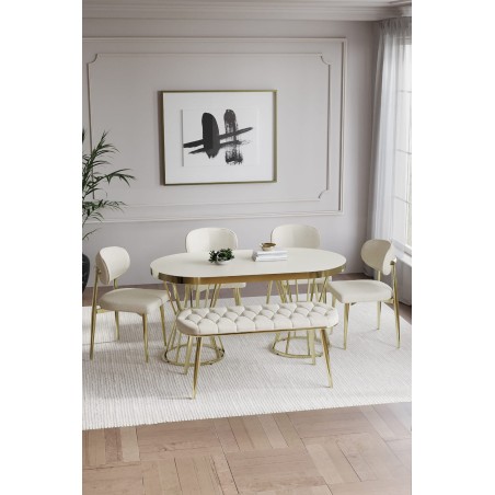 copy of POLO AHŞAP GÖRÜNÜMLÜ BENCHLİ MASA TAKIMI - 1