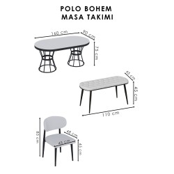 copy of POLO AHŞAP GÖRÜNÜMLÜ BENCHLİ MASA TAKIMI - 2