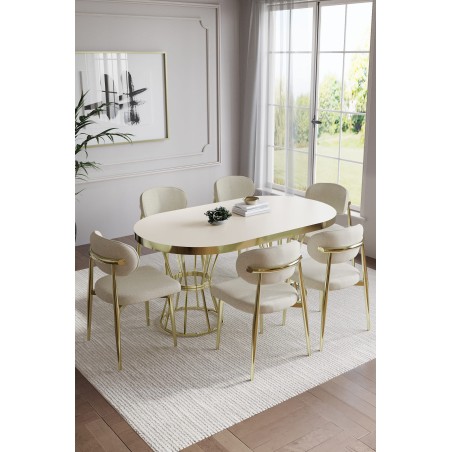 POLO BOHEM GOLD 6 KİŞİLİK MASA TAKIMI - 1