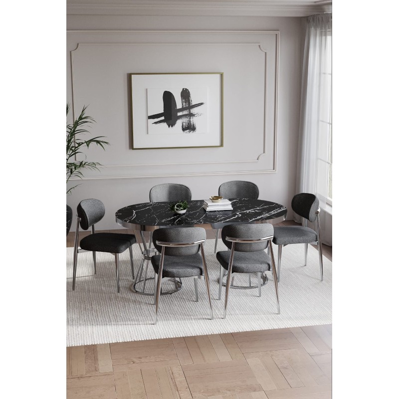 POLO BOHEM GÜMÜŞ 6 KİŞİLİK MASA TAKIMI - 2