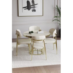 POLO BOHEM GOLD YUVARLAK 4 KİŞİLİK MASA TAKIMI - 7