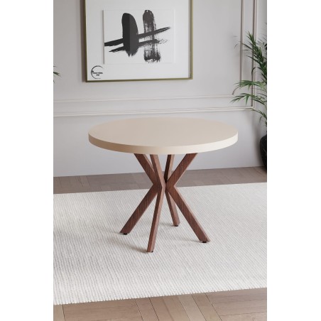 MARS SERİSİ AHŞAP GÖRÜNÜMLÜ YUVARLAK MASA - 1