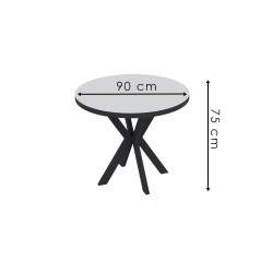 MARS SERİSİ AHŞAP GÖRÜNÜMLÜ YUVARLAK MASA - 2