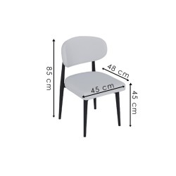 Polo Ahşap Görünümlü Metal Sandalye - 1