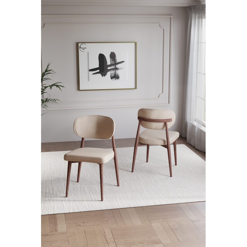 Polo Ahşap Görünümlü Metal Sandalye - 2