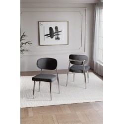 POLO GÜMÜŞ KAPLAMALI SANDALYE - 3