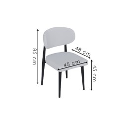 POLO GÜMÜŞ KAPLAMALI SANDALYE - 2