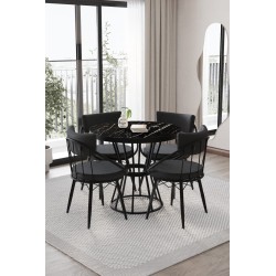 Turkuaz 90x90 Yuvarlak Masa Takımı - 2