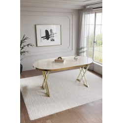 ELMA AVANGARDE GOLD BENCHLİ MASA TAKIMI - 3