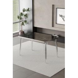 Firkete Serisi Gümüş Kaplamalı Masa - 1