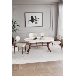 POLO AHŞAP GÖRÜNÜMLÜ 4 KİŞİLİK MASA TAKIMI - 4