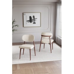 Polo Ahşap Görünümlü Metal Sandalye - 4