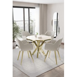 WEGA 8GEN 4 KİŞİLİK GOLD MASA TAKIMI - 1