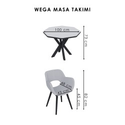 WEGA 8GEN 4 KİŞİLİK GOLD MASA TAKIMI - 4