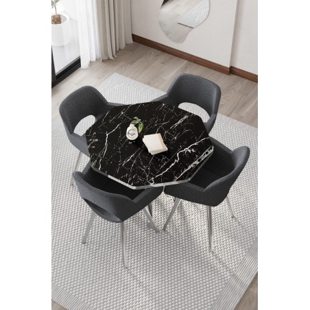 WEGA 8GEN 4 KİŞİLİK GÜMÜŞ MASA TAKIMI - 1