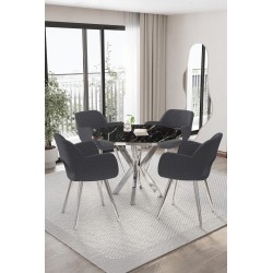 WEGA 8GEN 4 KİŞİLİK GÜMÜŞ MASA TAKIMI - 2