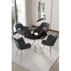 WEGA 8GEN 4 KİŞİLİK GÜMÜŞ MASA TAKIMI - 3