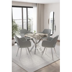 WEGA 8GEN 4 KİŞİLİK GÜMÜŞ MASA TAKIMI - 4