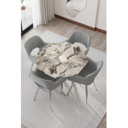 WEGA 8GEN 4 KİŞİLİK GÜMÜŞ MASA TAKIMI - 6