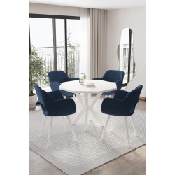 WEGA 8GEN 4 KİŞİLİK BEYAZ MASA TAKIMI - 3