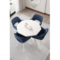 WEGA 8GEN 4 KİŞİLİK BEYAZ MASA TAKIMI - 2