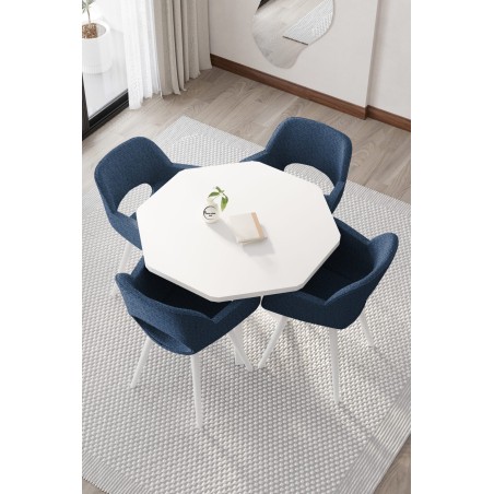 WEGA 8GEN 4 KİŞİLİK BEYAZ MASA TAKIMI - 2