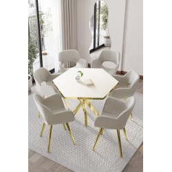 copy of WEGA 8GEN 4 KİŞİLİK GOLD MASA TAKIMI - 2