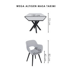 copy of WEGA 8GEN 4 KİŞİLİK GOLD MASA TAKIMI - 6