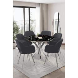 copy of WEGA 8GEN 6 KİŞİLİK GOLD MASA TAKIMI - 1