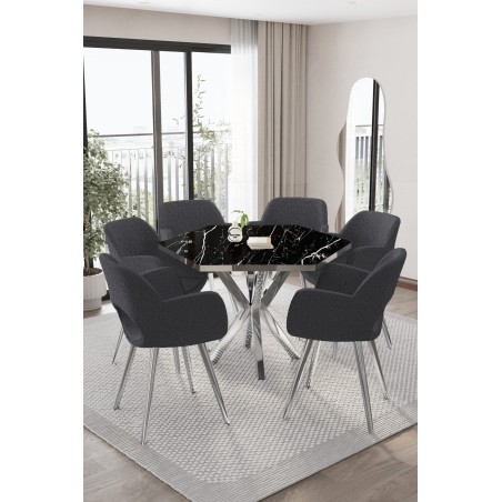 copy of WEGA 8GEN 6 KİŞİLİK GOLD MASA TAKIMI - 1