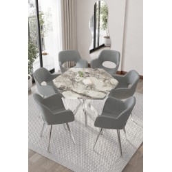 copy of WEGA 8GEN 6 KİŞİLİK GOLD MASA TAKIMI - 10