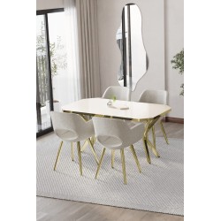 WEGA CASSE 4 KİŞİLİK GOLD MASA TAKIMI - 2