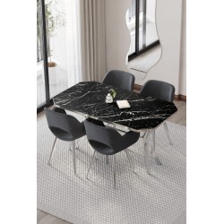 WEGA CASSE 4 KİŞİLİK GÜMÜŞ MASA TAKIMI - 4