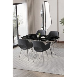 WEGA CASSE 4 KİŞİLİK GÜMÜŞ MASA TAKIMI - 5