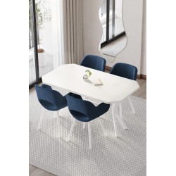 WEGA CASSE 4 KİŞİLİK BEYAZ MASA TAKIMI - 2