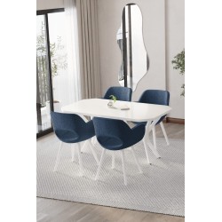 WEGA CASSE 4 KİŞİLİK BEYAZ MASA TAKIMI - 1