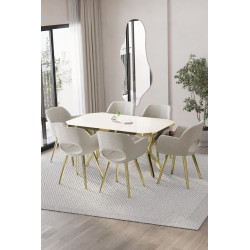 copy of WEGA CASSE 4 KİŞİLİK GOLD MASA TAKIMI - 2