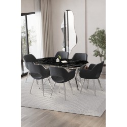 WEGA CASSE 6 KİŞİLİK GÜMÜŞ MASA TAKIMI - 1